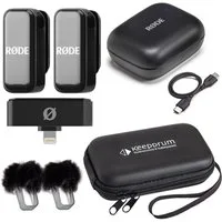 RØDE Rode Wireless Micro Drahtloses Mikrofon Lightning mit Soft-Case Digitales Aufnahmegerät (Drahtlos-Mikrofonsystem)