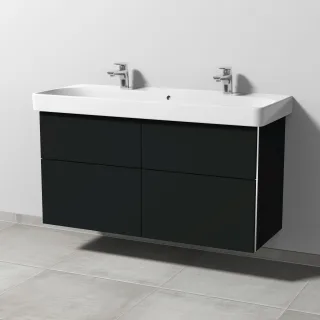 Sanipa 3way Waschtischunterbau zu Geberit Smyle Square Waschtisch mit 4 Auszügen, Vulkan-Matt BP6731V