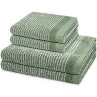 ROSS Handtuch Set Stripes, Frottee (Spar-Set, 4-St), 2 X Handtuch 2 X Duschtuch im Set - Baumwolle - Saugstark
