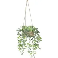 Kunstpflanze 2-teiliges Set aus Eukalyptus-Hängekörben,Künstliche hängepflanzen, Zyronn, Kunstpflanze hängend
