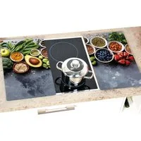 KESPER® Schneide- und Abdeckplatte Herdabdeckplatte, Avocado, ESG-Sicherheitsglas, (Set, 2 tlg), zum Schneiden und Abdecken, Maße ca. : 52 x 30 x 0,8 cm