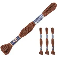 maDDma 3 Docken Stickgarn / Sticktwist Stickgarn, 8 m, 7882 Pfefferkuchenbraun