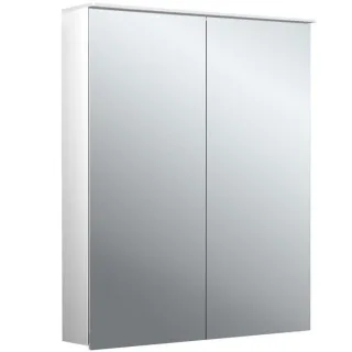 Emco flat 2 Design Aufputz-Lichtspiegelschrank 979706402 600x711mm, LED, mit Lichtsegel, 2-türig, Aluminium