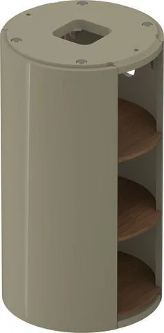 Duravit White Tulip Waschtischunterbau bodenstehend Amerikanischer Nussbaum & Stein Grau Matt & Hoch WT4239077H2