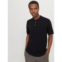 Jack & Jones Kurzarmpullover JJEEMIL KNIT RELAXED POLO SS SN mit Polo Kragen