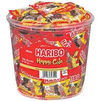 HARIBO Süßigkeit Happy Cola, Dose mit 100 Portionsbeuteln
