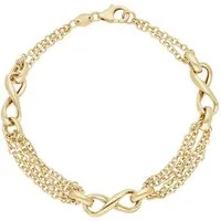 Firetti Armband Schmuck Geschenk Gold 375 Armschmuck Armkette Infinity/Unendlichkeit
