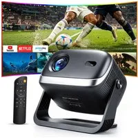 CkeyiN Pro 4K Beamer,Projector mit Netflix&Youtube,Beamer 1080P,WIFI 6 LCD-Beamer (12000 lm, 1.2:1, 1280*720 px,Bluetooth 5.0,Automatische Trapezkorrektur&Hindernisvermeidung)
