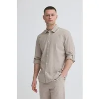 Blend Langarmhemd BHABAN SHIRT PP NOOS mit normalem Hemdkragen, Regular Fit, in Leinenoptik