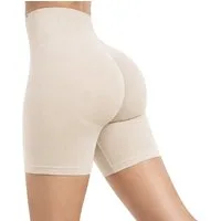 Smilodox Shorts Amaze Pro, Shaped Fit Push Up Booty Radlerhose V-Shape Seamless High Waist Hotpants Scrunch-Effekt Squatproof Gym Yoga Alltag
