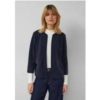 s.Oliver Sweatjacke Sweatshirt Jacke Verkürzte Sweatshirt-Jacke aus Scuba