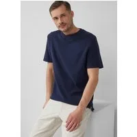 s.Oliver Kurzarmshirt T-Shirt Strukturiertes T-Shirt mit Crew Neck
