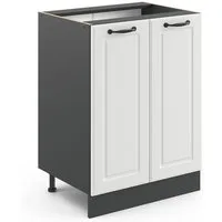 Vicco Unterschrank R-Line, Weiß Landhaus/Anthrazit, 60 cm ohne Arbeitsplatte (1-St)