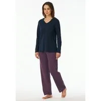 uncover by SCHIESSER Schlafanzug Uncover Nightwear (2 tlg) Baumwolle, Single Jersey-Qulität, langärmelig, bequem, atmungsaktiv
