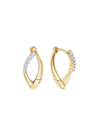 Fascination by Ellen K. Creolen 375/- Gelbgold bicolor Zirkonia