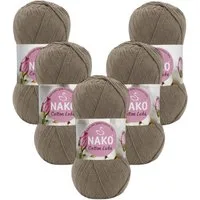 NAKO 5 x NAKO Cotton Luks Häkelwolle, 330 m