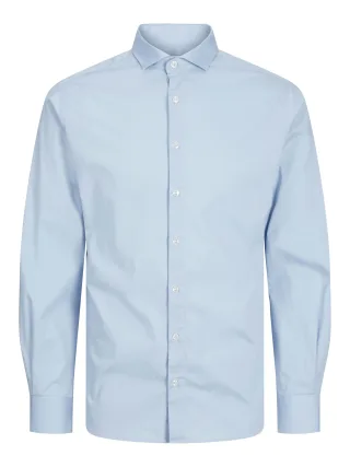 JACK&JONES - JJEAXEL STRETCH SHIRT LS NOOS JNR cashmere blue - Gr. - 152