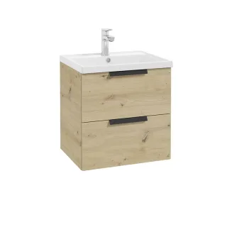 Neuesbad Serie 40 Waschtischunterschrank mit 2 Schubladen, B:500,H:500,T:400mm, Korpus/Front: Artisa NB1DF001-D-050311
