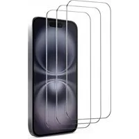 SmartUP Displayschutzglas für iPhone 16 Display Schutz Panzerfolie Hartglas Screen Full 9H für iPhone 16, kompletter Rundumschutz