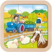 goki Puzzle Holzpuzzle Feuerwehrleute 9 Teile, Puzzleteile