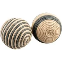 DUVO+ Tierkuscheltier Duvoplus Cat Toy Rope Bälle grau - 2 Stück