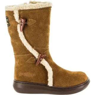 Rocket Dog - Damen Winterstiefel "Slope", Wildleder (Kastanienbraun/Weiß)
