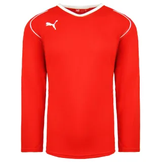 Puma V5.08 Langarm Shirt V-Ausschnitt Rote Herren Fußballtop 700472 01