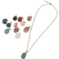 Firetti Kette und Anhänger Set Multipack Schmuck Geschenk Halskette Edelsteine (Set, 13-tlg), Made in Germany - mit Edelsteinen