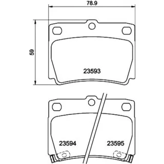 Hella Bremsbel?ge hinten Mitsubishi Galloper Pajero