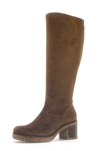 Gabor Stiefel "MILANO", Blockabsatz, Langschaftstiefel, Reißverschluss-Stiefel in G-Weite