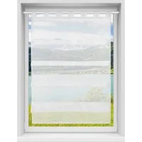 Bestlivings Vorhang (1 St), Schlaufen, transparent, Microfaser, Küchengardine in "Raffoptik", Transparente Bistrogardine mit Schlaufen