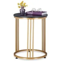 relaxdays Beistelltisch MARMO (1-St), schwarz