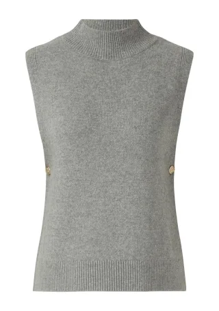 s.Oliver Red Label - Strickpullunder mit Stehkragen grau - Gr. - 34