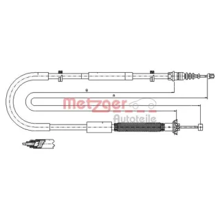 Metzger Handbremsseil hinten links Fiat Stilo Bravo