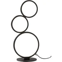 TRIO Leuchten LED Tischleuchte Rondo, Dimmfunktion, LED fest integriert, Warmweiß, Tischlampe m. Schnurschalter integrierter stufenloser Dimmer Höhe 45cm