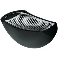 Alessi Käsereibe PARMENIDE Käsereibe mit Dose schwarz, Edelstahl 18/10, thermoplastisches Harz