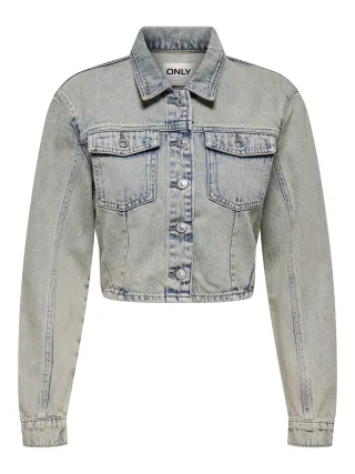 ONLY - ONLPIPER L/S CROPPED TINT JKT TAI DNM light blue denim - Gr. - S
