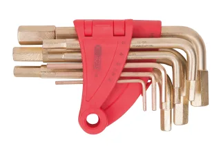 KS Tools BRONZEplus Innensechskant-Winkelstiftschlüssel-Satz Zoll 10-tlg - 963.1514
