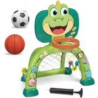 COIL Lernspielzeug Kinder-Fußballtor, Interaktives Fußballtor, Aktivitätsspiel (Multi-Sport-Aktivitätsspiel, 3 in 1, für Kinder ab 18 Monaten), Basketball, Fußball, Golf, LED, Musik