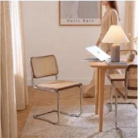 Haris Børn Freischwinger Wiener Geflecht - Handgefertigt in Italien - Premium Schwingstuhl (Set, 2 St), Hochwertige Freischwinger Stühle - Rattanstühle fürs Esszimmer
