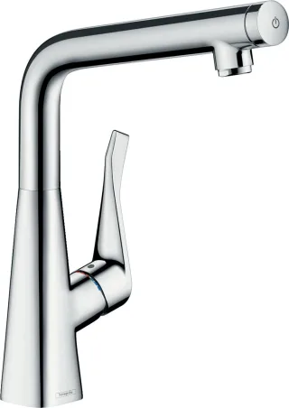 Hansgrohe Spültischmischer Metris Select Schwenkauslauf chrom 14883000
