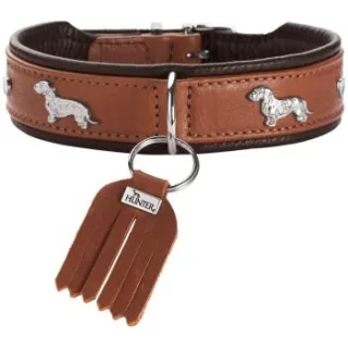Dog Sport HUNTER Teckelhalsband münchen cognac XS-S