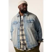 STHUGE Funktionsjacke Jeansjacke Brusttaschen Knopfleiste