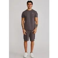 Siksilk Sweatanzug SikSilk Herren Braun T-Shirt and Shorts Set