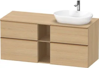 Duravit D-Neo Konsolenwaschtischunterbau wandhängend Natur Eiche Matt 1400x550x664 mm - DE4970R04300 DE4970R04300000