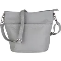 MIRROSI Umhängetasche Damen, Crossbody Bag, Echtleder Made in Italy (1 Tasche 2 Gurte oder Basic Version 1 Tasche 1 Gurt), 24x18x12cm (BXHXT)