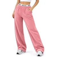 Smilodox Jogginghose Thalea, Jogger Damen, Wide-Leg mit Tunnelzug und Logo Weites Bein, Seitentaschen mit Rippeinsatz, Logo-Stitching, Freizeit