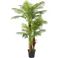 Kunstpalme Palme KP103 mit 3 Stämmen große Kunstpflanze Palme 180cm Hoch, Arnusa, Höhe 180 cm, künstliche Pflanze groß fertig im Topf