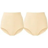 fashionshowcase Miederslip 2er Pack figurformend hoher Bund Shaping-Slip eng anliegend (2-St., 2er-Pack) 2er-Pack, figurformend, hoher Bund, enganliegend