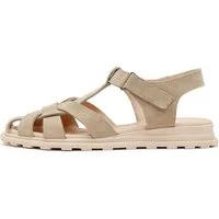 Derimod Sandalen aus Veloursleder Sandale Echtes Leder, TPU-Sohle, Verstellbarer Riemen, Mehrriemen-Design
